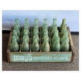 Garage… Vintage wooden divided crate of assorted embossed Coca-Cola glass bottles. See pictures for details.