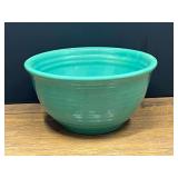 Kit...Turquoise Glazed Ceramic Mixing Bowl with Ribbed Design