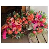 SHED...Artificial flowers and wreath