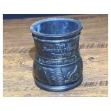 Bath…Commemorative metal mortar or container inscribed with "Lititz Pharmacopoeia First American Military Formulary Secundum Artem 1983". see pictures for details.