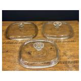 Garage… Extra Corningware casserole lids, set of three, see pictures for details.