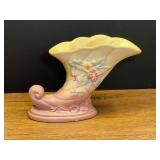 LR…Vintage Hull Art Pottery Wildflower Cornucopia Vase (Model W-7, 7 1/2") from the 1940s. See pictures for details.