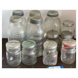 Garage… Antique/vintage canning jars, some with glass locking lids, see pictures for details.