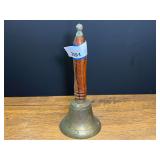 LR...Brass Bell with Turned Wooden Handle