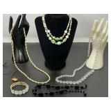 Assorted Costume Jewelry Lot Including Necklaces and Bracelet