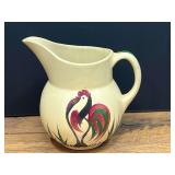 Kit...Ceramic Pitcher with Hand-Painted Rooster Design and Maker
