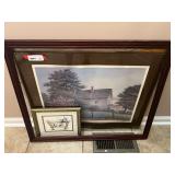 Bath…Commemorative Butler Brown fine art print “House on New St” issued in 1992 to mark a 10th Anniversary milestone. Many of these specific prints were hand-signed by Brown. Glass and print nee