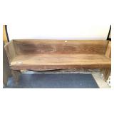 Garage… 6 foot primitive church pew bench, see pictures for details.
