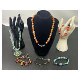 Assorted Fashion Jewelry Lot Featuring Necklaces and Bracelets