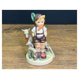 LR...W. Goebel Porcelain Figurine of Boy with Goats and Lamb