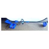 Garage…Kobalt cordless, brushless, 40V weedeater. Comes with charger and battery,DOES POWER UP AND WORKS, see pictures for details.
