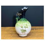 LR…Beautiful hand painted Turn-Teplitz Art Nouveau floral ewer vase. See pictures for details.