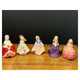 Garage… Vintage Royal Doulton figurines, five pieces, see pictures for details.