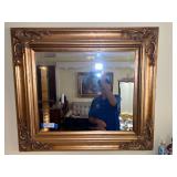 LR… Beautifully framed occasional mirror with beveled edge, see pictures for details.