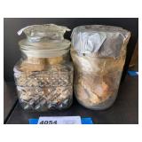 Garage… Two jars of assorted arrowhead shards, see pictures for details.