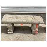 BACK PORCH...Concrete bench.HAS SOME CRACKING