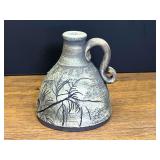LR…Handcrafted artisan pottery jug from Coppertop pottery, see pictures for details.