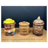 Kit...Vintage, Collectible Ceramic Lidded Canisters and Cookie Jars
