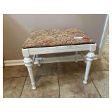 Bath…Vintage upholstered vanity stool, see pictures for details.