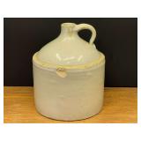 Garage…Antique, off-white stoneware shoulder jug with an oval ink stamp that reads "The California Merced Pottery Co.", there is some chipping present, see pictures for details.