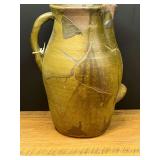 Kit...Cheever Meaders 1984 Alkaline Glaze Jug with Handle and Spout