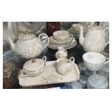 LR… Lovely Edelstein Bavarian China with snack plates, teapot/coffee pot, cups and saucers, and more. See pictures for details.