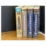 Garage… Arrowhead identification and price guide books, four pieces, see pictures for details.