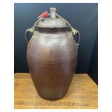 Kit...Shelly West Salt Glaze Pottery Crock with Lid and Handles, Dated 2-6-06