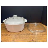 Kit...Corning Ware A-3-B 3 Quart White Casserole Dish with Glass Lid