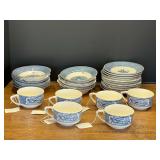Garage… Vintage Currier & Ives bowls, cups, and saucers. Approximately 26 pieces, see pictures for details.