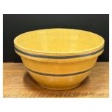 Kit...Yellow Ware Mixing Bowl with Blue Stripes