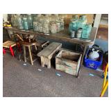 Garage…5’ folding tables, two tables, items shown in pictures are sold in separate lots, please see special pick-up instructions.