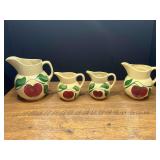 Kit...Four-Piece McCoy Pottery Apple Pitcher and Creamer Set