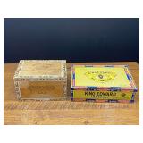 Garage… Vintage cigar boxes, two pieces, see pictures for details.