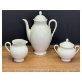 LR...Forstenberg West Germany Porcelain Coffee Pot, Creamer, and Sugar Bowl Set