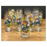 Kit...Set of 10 Smurfs Drinking Glasses with Colorful Character Graphics