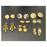 Assorted Designer and Fashion Earrings Collection, Various Styles and Materials
