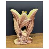 LR...Ceramic Floral Motif Vase Marked USA 181603