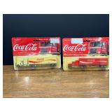 Bath… Vintage diecast Coca-Cola semi truck replicas, comes with original packaging, set of two, see pictures for details.