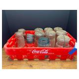 Garage… Assortment of vintage canning jars with glass locking lids, and more. See pictures for details.