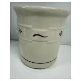 Longaberger red woven traditions crock