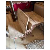 Vintage wood and cast iron school desk