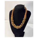 Tigers eye chip beaded necklace