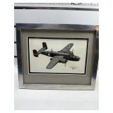 B-25 Mitchell bomber framed picture