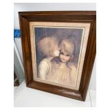 ï¿½A little kissï¿½ framed art