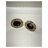 Swarovski emerald green crystal earrings