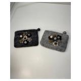 Pair of felted wool coin purses
