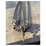 Coffing 1000lb chain hoist and pulley system