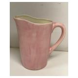 Pink pottery vintage initialed pitcher