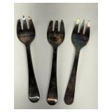 Silver plate relish forks